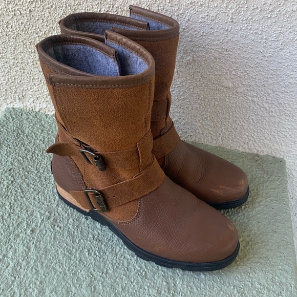 Sorel Brown Major Moto Boots Size 7 - Picture 3 of 15